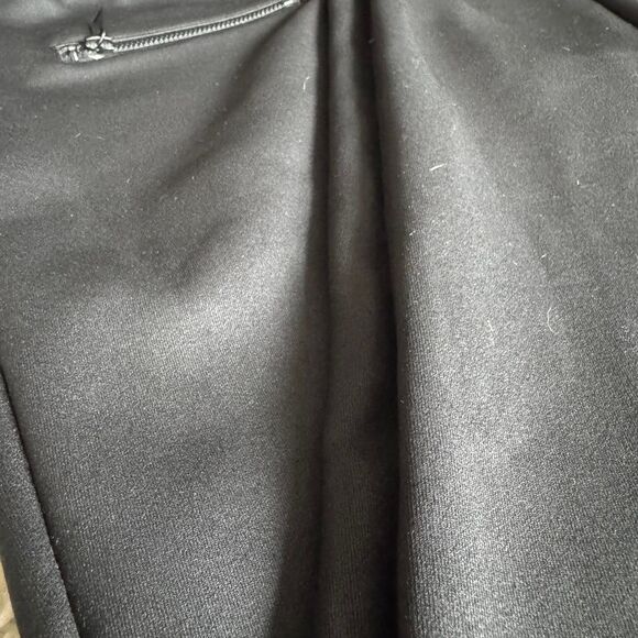 EXPRESS Faux Leather Leggings Women’s Large Stretch Zip Front Pocket - Picture 4 of 5